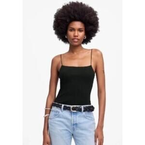 Madewell | NWT Squareneck Tank Top Black | Sz XXS